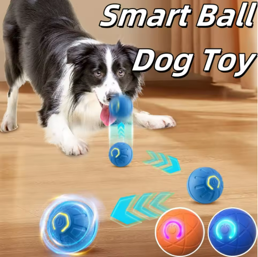 Electric Jumping Ball for Dogs – Automatic Interactive LED Dog Toy for Training & Play