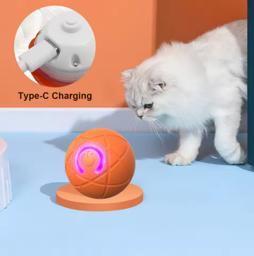 Electric Jumping Ball for Dogs – Automatic Interactive LED Dog Toy for Training & Play