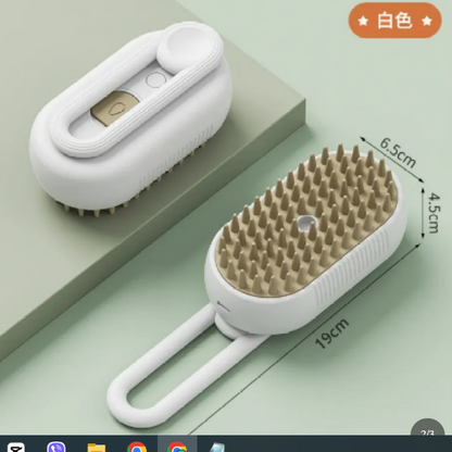3-in-1 Steam Pet Brush | Remove Loose Fur & Reduce Shedding | PetFluffo