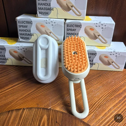 3-in-1 Steam Pet Brush | Remove Loose Fur & Reduce Shedding | PetFluffo