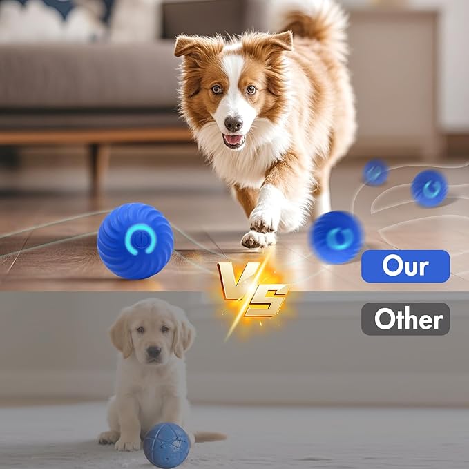 Electric Jumping Ball for Dogs – Automatic Interactive LED Dog Toy for Training & Play