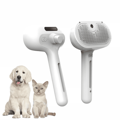 3-in-1 Steam Brush – Pet Hair Removal & Grooming Spray Comb for Cats & Dogs