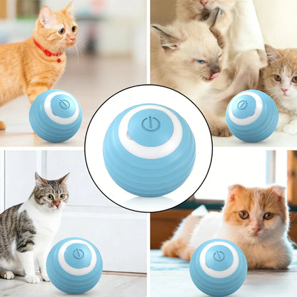 Automatic Cat Teasing Ball – Interactive Self-Rolling Smart Toy for Indoor Cats