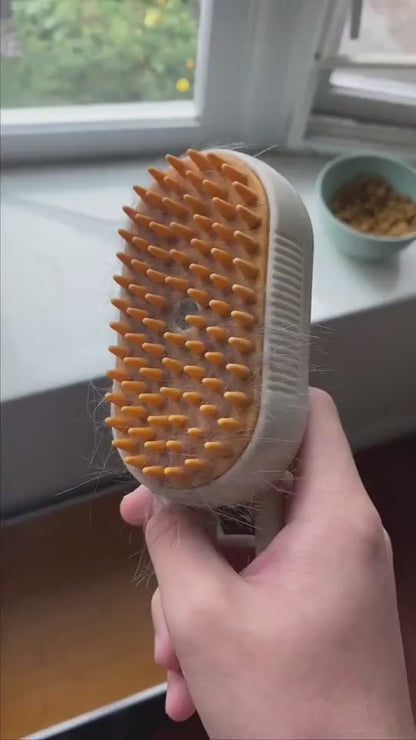 3-in-1 Cat & Dog Steam Brush – Remove Shedding, Clean & Massage