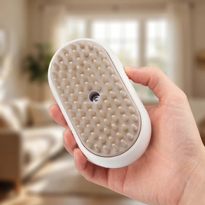 3-in-1 Steam Pet Brush | Remove Loose Fur & Reduce Shedding | PetFluffo